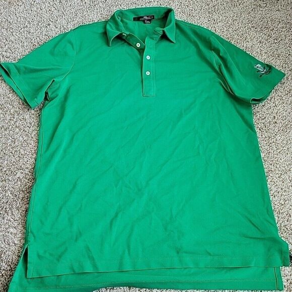RLX Ralph Lauren Polo Shirt Mens Large Green Short Sleeve Golf Logo - Picture 1 of 8